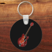 Porte-clés Guitar Sunburst Hollow Body (Recto)