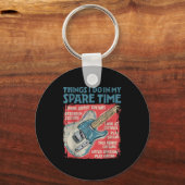 Porte-clés Guitar Things I Do In My Spare Time Funny Electric (Recto)