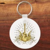 Porte-clés Guitare à ailes dorées (Recto)