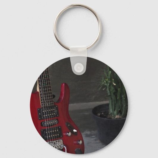 Porte-clés Guitare acoustique cool (Recto)