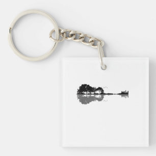 Porte-clés Guitare acoustique Nature Est Musique Basse Guitar