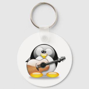 Porte-clés Guitare acoustique Tux (Linux Tux)