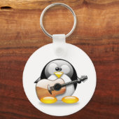 Porte-clés Guitare acoustique Tux (Linux Tux) (Recto)
