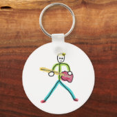 Porte-clés Guitare basse Stickman (Verso)