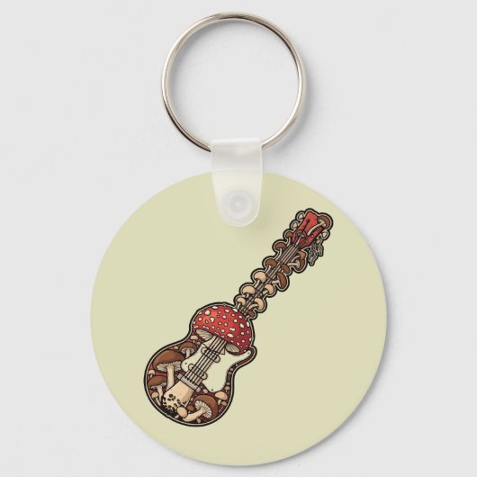 Porte-clés Guitare Champignon (Recto)