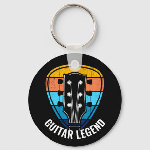 Porte-clés Guitare 'Légende de la Guitare' en Vintage coup d