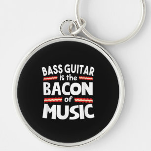 Porte-clés Guitare Lover Basse Guitare Est Bacon De Musique
