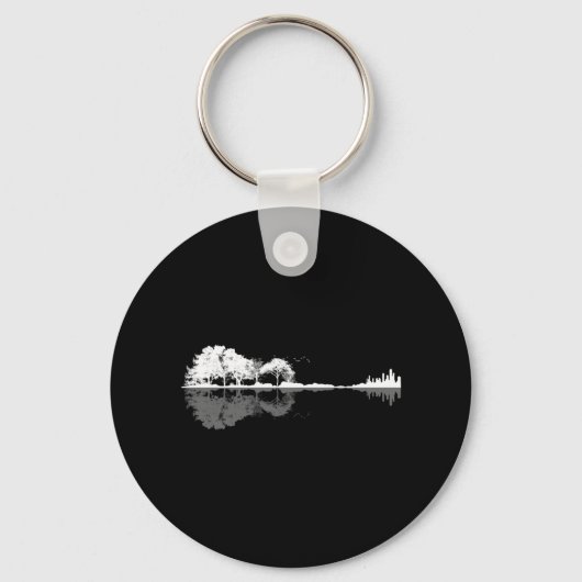 Porte-clés Guitare naturelle (Recto)