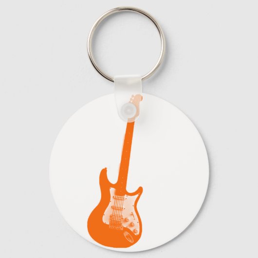 Porte-clés Guitare orange (Recto)