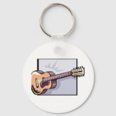 Porte-clés Guitare rétro acoustique à 12 cordes (Verso)