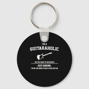 Porte-clés Guitariste Je Suis Guitaraholiste Anniversaire