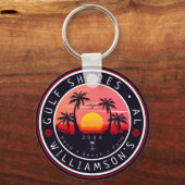 Porte-clés Gulf Shores Alabama Retro Sunset Souvenirs 80s (Recto)