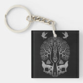 Porte-clés Gungnir - lance d'Odin et arbre de la vie - (Devant)