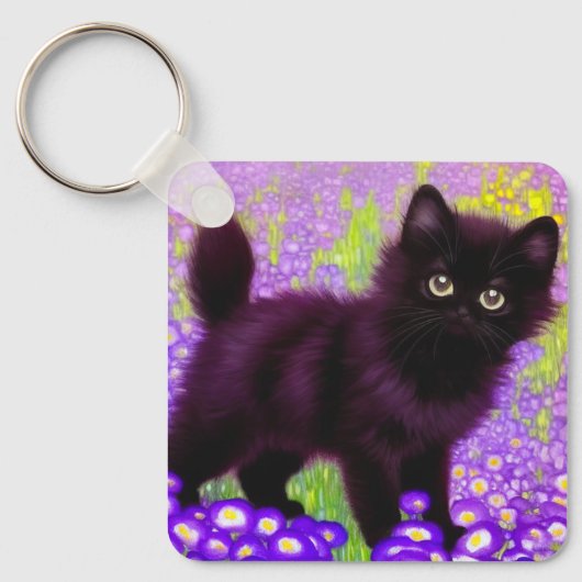 Porte-clés Gustav Klimt Black Kitten (Recto)