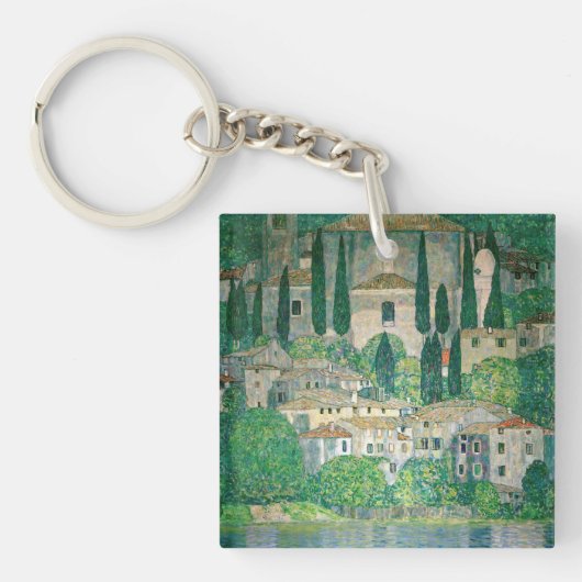 Porte-clés Gustav Klimt - Église à Cassone (Devant)
