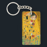 Porte-clés Gustav Klimt Le Baiser<br><div class="desc">Porte - clé avec la peinture à l’huile de Gustav Klimt avec la feuille d’or The Kiss (1908). Un homme et une femme,  aux couleurs dorées brillantes,  embrassent et embrassent avec amour dans un champ de fleurs. Un grand cadeau pour les amateurs d'art Art Nouveau et autrichien.</div>