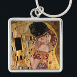 Porte-clés Gustav Klimt : Le baiser (détail)<br><div class="desc">Un beau porte - clé classique comportant un couple romantique partageant un baiser,  peint par le peintre symboliste autrichien Gustav Klimt.</div>