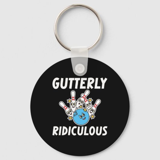 Porte-clés Gutterly Ridiculous Funny Bowling Bowler  (Recto)