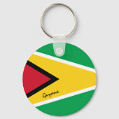 Porte-clés Guyana Drapeau & fête du Guyana, patriotes / sport (Verso)