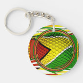 Porte-clés guyanais de cercle de RokCloneDesigns (Devant)