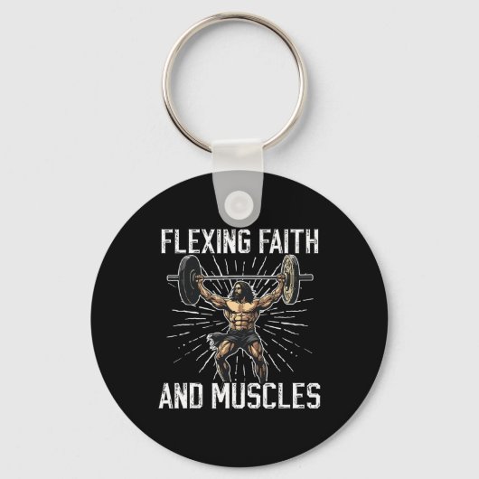 Porte-clés Gym And Jesus Christian Bodybuilder Religious Body (Recto)