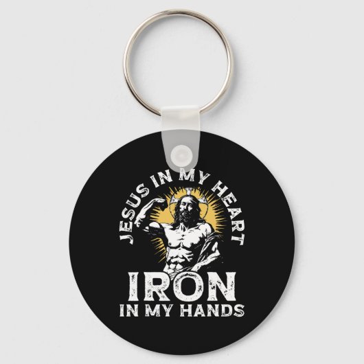 Porte-clés Gym And Jesus Christian Bodybuilder Religious Body (Recto)