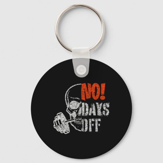 Porte-clés Gym Day Skull Weightlifting Gym Motivation And Fit (Recto)
