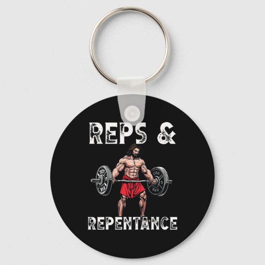 Porte-clés Gym Instructor Christian Beliefs Bodybuilding Jesu (Recto)