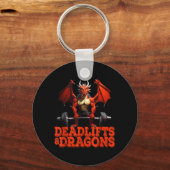 Porte-clés Gym Nerd Soulève Dragons RPG Workout (Recto)