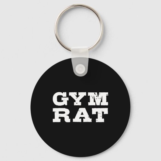Porte-clés Gym Rat Funny Bodybuilding Entraînement 1 (Recto)