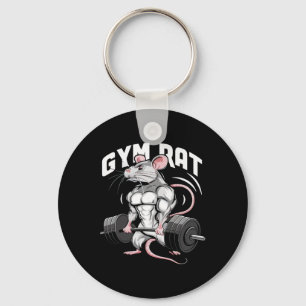 Porte-clés Gym Rat Funny Bodybuilding Fitness entraînement Gy