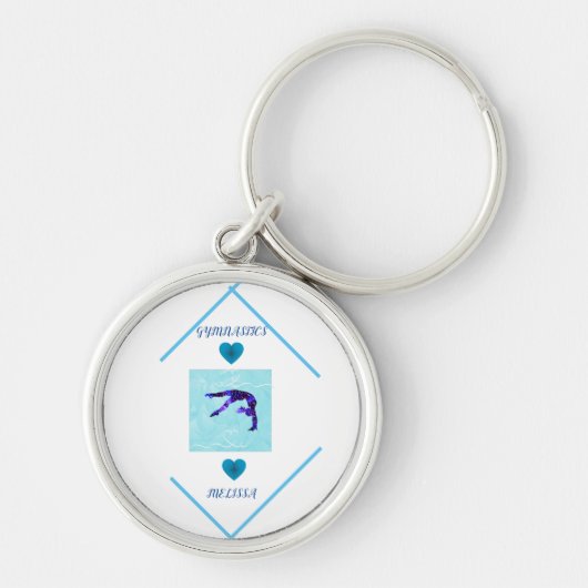 Porte-clés GYMNASTICS keychain personalized. (Devant)