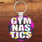 Porte-clés Gymnastique artistique Peinture rose (Recto)