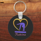 Porte-clés Gymnastique Coeur de l'or Gymnaste (Recto)