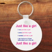 Porte-clés Gymnastique comme une fille (Recto)