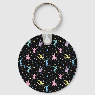 Porte-clés Gymnastique Féminine Gymnastes avec Étoiles