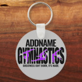 Porte-clés Gymnastique NOM Équipe acrobatique Gymnaste à ress (Recto)