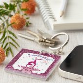 Porte-clés Gymnastique Parties scintillant et étoiles (Devant Droit)