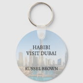 Porte-clés Habibi Come To Dubai Custom Name Travel  (Verso)