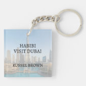 Porte-clés Habibi Come To Dubai Custom Name Travel  (Dos)