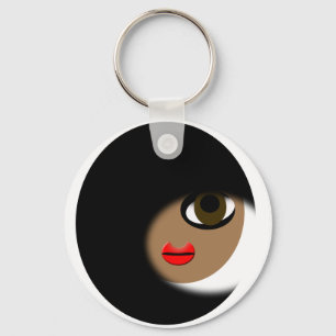 Porte-clés Habillement de fille d'Afro-américain !