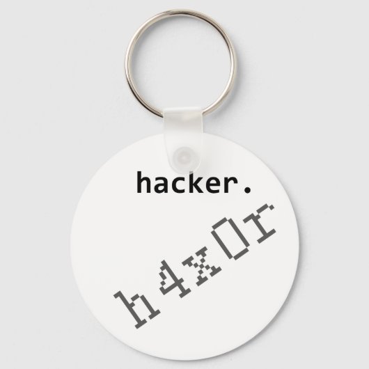Porte-clés Hacker h4x0r (Recto)