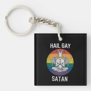Porte-clés Hail Gay Satan Funny Goth Gothique Goat LGBTQ