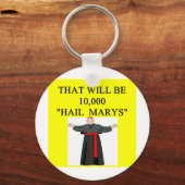 Porte-clés hail mary catholi fession blague (Recto)