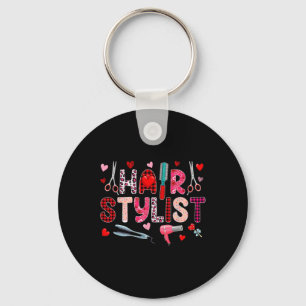 Porte-clés Hair Styliste Outils Saint Valentin Leopard mignon