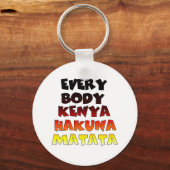 Porte-clés Hakuna Matata coloré : Une fête kenyane (Recto)