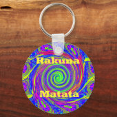 Porte-clés Hakuna Matata - Conception de tourbillons aux coul (Recto)