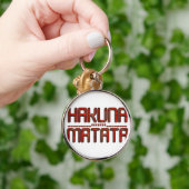 Porte-clés Hakuna Matata en Rouge Avec Des Étoiles Techno (Main)