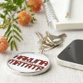 Porte-clés Hakuna Matata en Rouge Avec Des Étoiles Techno (Côté)