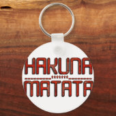 Porte-clés Hakuna Matata en rouge avec étoiles Techno (Recto)